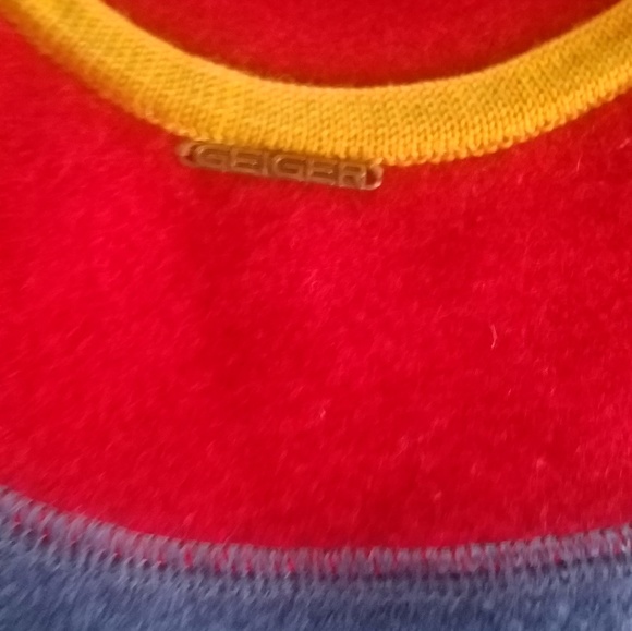 Geiger boiled wool multicolor sweater coat, XL #clowncore - Picture 4 of 5